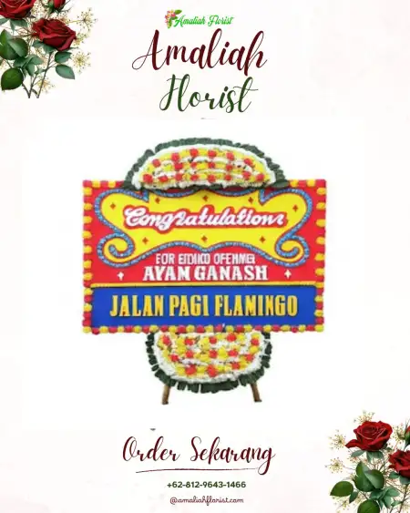 Sewa Papan Bunga Tumpuk Tangah